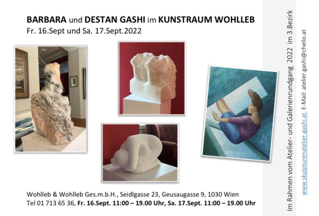 Ausstellung im Kunstraum Wohlleb - Barbara und Destan Gashi - Wien